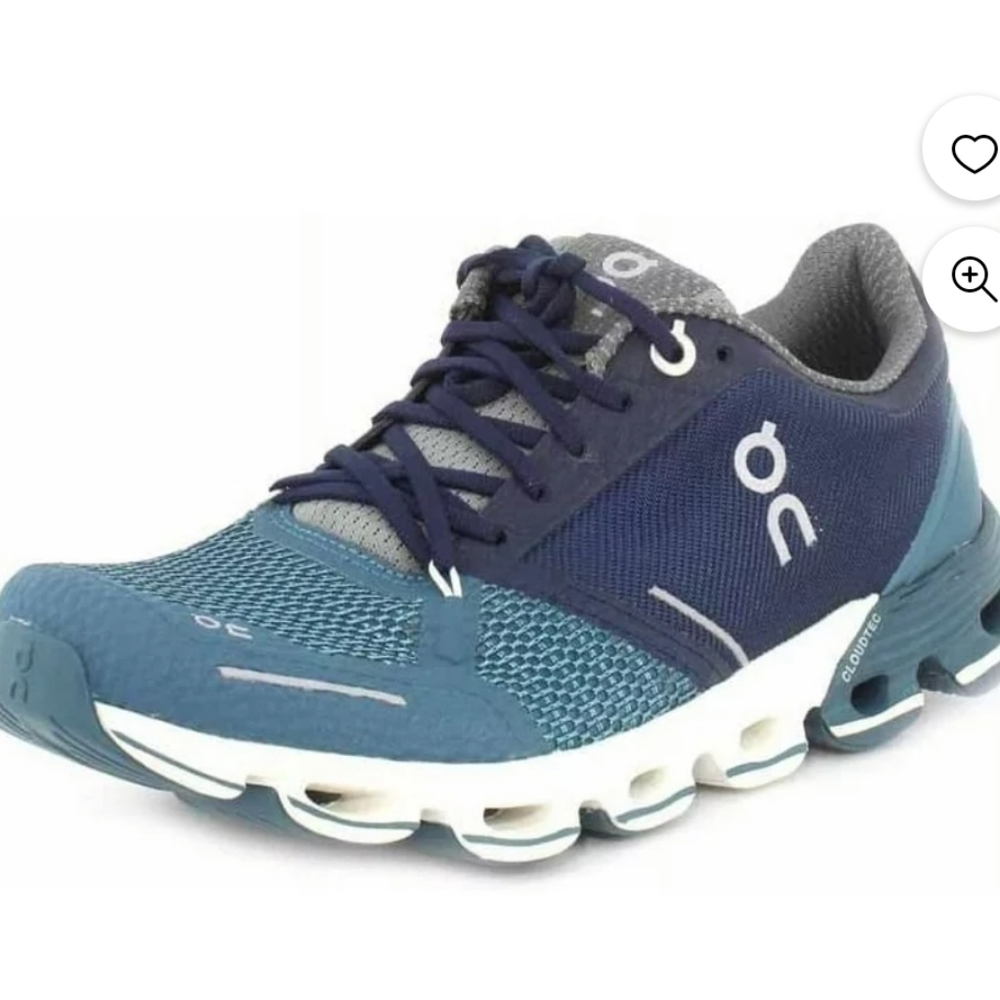 On Running Women's Cloudflyer Running Shoe, Storm/White, size 5.5